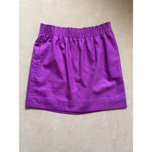 J.‎ Crew Fuchsia Wool Blend Mini Skirt Size 8 Elastic Waist Fuchsia Lined Career